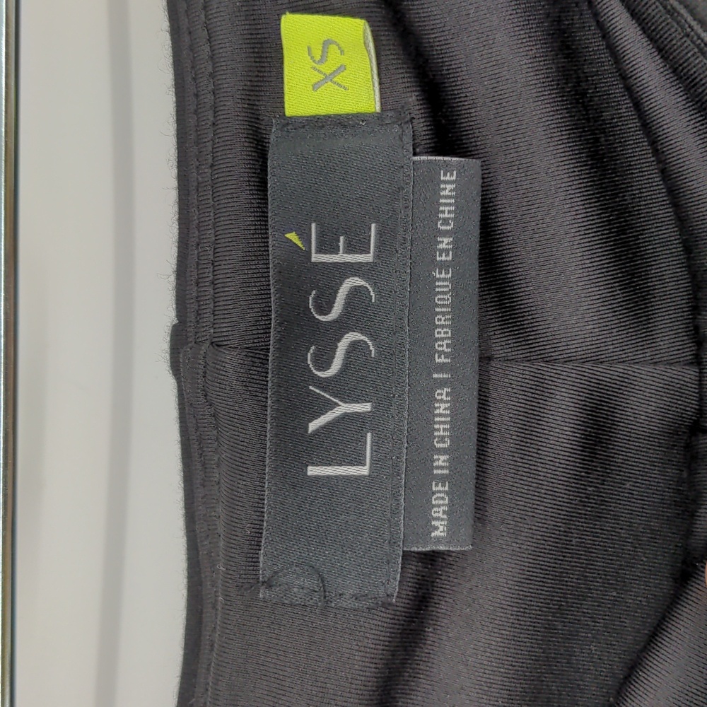 Lysse‎ Raya Womens Lace Trim High Rise Cropped Pants Size Extra Small Black - Picture 6 of 12